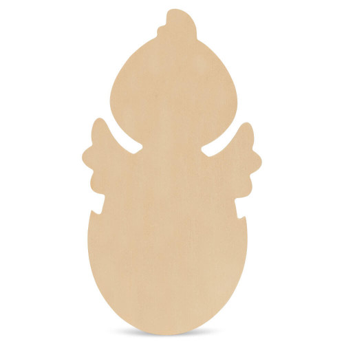 Woodpeckers Crafts Wood Easter Chick  In Egg Cutout Large, 12" x 6" 