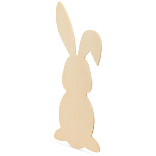 Woodpeckers Crafts Wood Easter Bunny Cutout Large,  12" x 6" 