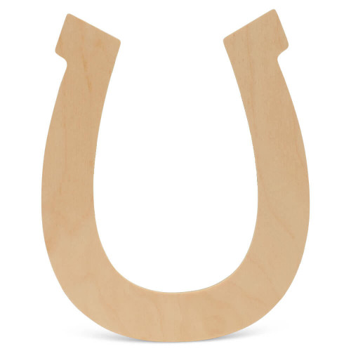 Woodpeckers Crafts Wood Horseshoe Small,  6" x 5" 