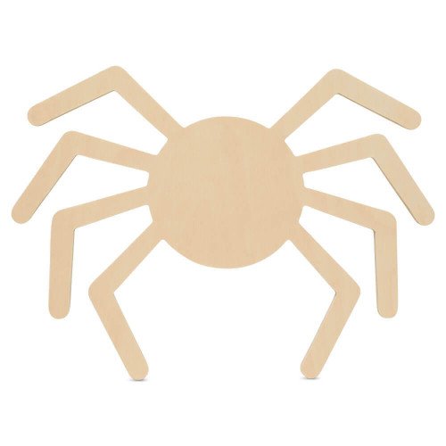 Woodpeckers Crafts Wood Halloween Spider Cutout, Small  12" x 9" 