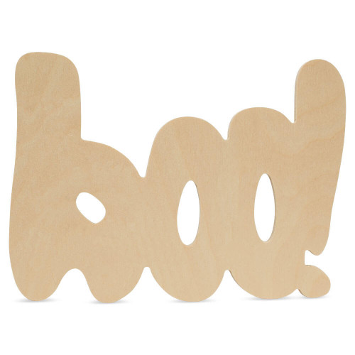 Woodpeckers Crafts Wood Halloween Boo Cutout,  12" x 8.75" 