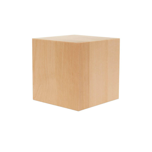 4 Large Wood Cubes, Pack of 1 Square Wood Block for DIY, Wooden Blocks for  Crafts and Decor, by Woodpeckers