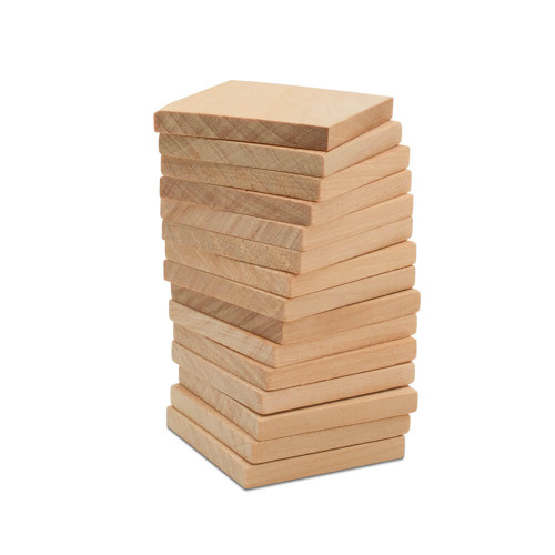 Woodpeckers Crafts Wooden Square Cutout, 1-1/2",  3/16" thick 