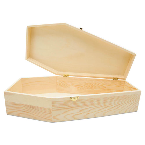 6 inch Wooden Treasure Chest Box, Pack of 2 Wooden Box With Hinged Lid,  Wooden Boxes for Crafts/ Wedding Treasure Decor, by Woodpeckers