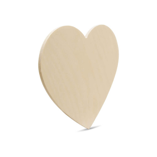 Woodpeckers Crafts 8" Heart Wooden Cutout, 8" x 7" x 1/4" 