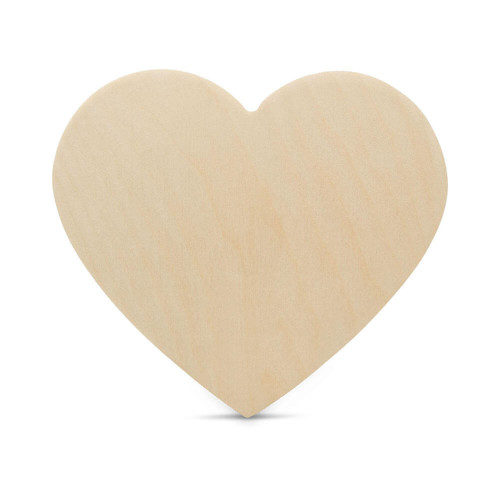 HEART SHAPE - Flag Unfinished 1/4 Wood - 3 inch - Wooden Blanks