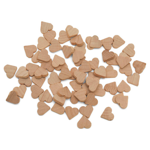 Small Wooden Hearts 1/2”, 1/8” Thick