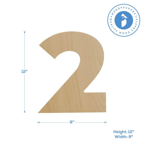 3ct Woodpeckers Crafts, DIY Unfinished Wood 12 Letter F, Pack of 3 Natural