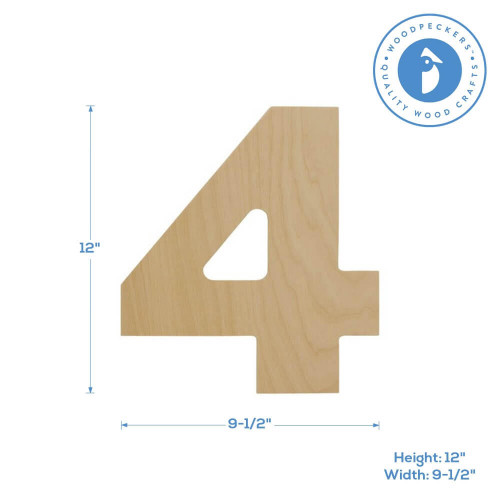 3ct Woodpeckers Crafts, DIY Unfinished Wood 12 Letter F, Pack of 3 Natural