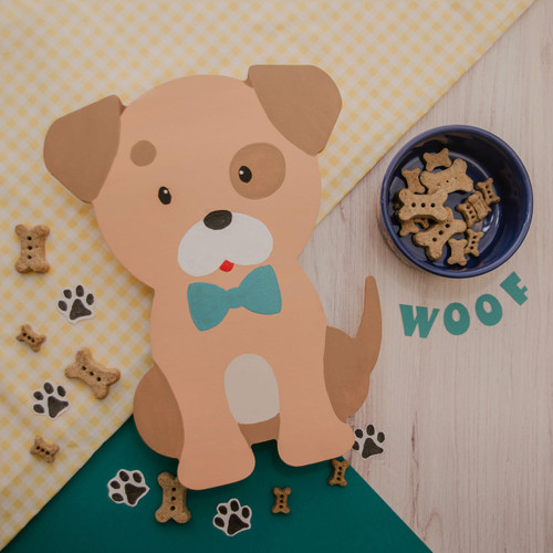 Woodpeckers Crafts 12" Wood Dog/Puppy Cutout, 12" x 9" x 1/4" 