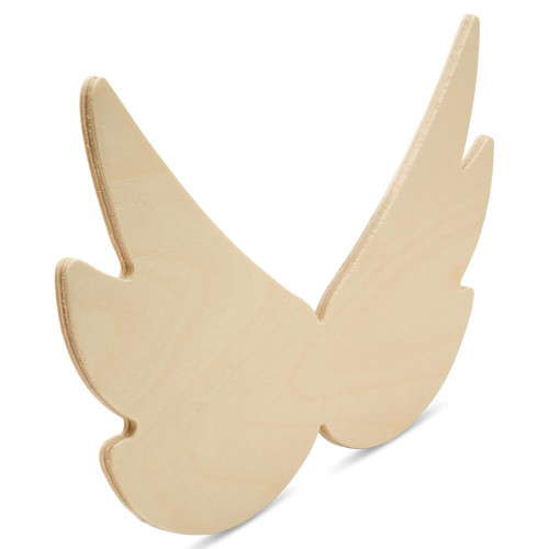 Wood Angel Wings 4 x 1.5 x .25 / Package of 10