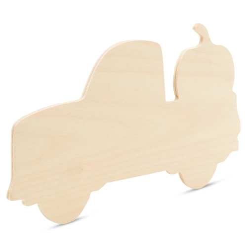 Woodpeckers Crafts Wood Pumpkin Truck Cutout, 12" x 6-1/2" 