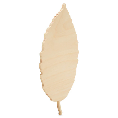 Woodpeckers Crafts Wood  Leaf Cutout, 12" x 6-1/2" 