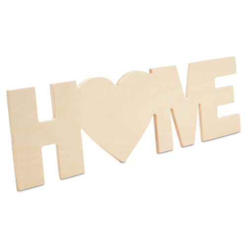 Woodpeckers Crafts Wood "Home" Cutout, 18" x 5" 