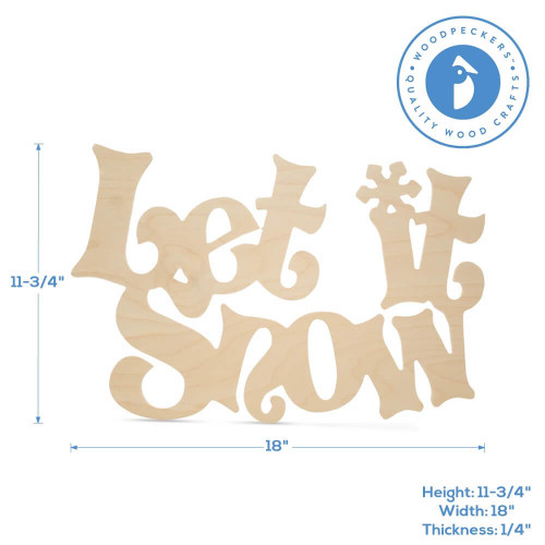 Woodpeckers Crafts "Let It Snow" Cutout 18" X 11.75" 