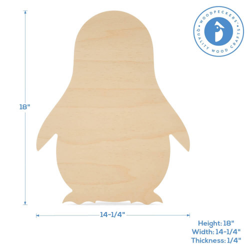 Woodpeckers Crafts Penguin Cutout Large 18" X 14-1/4" 