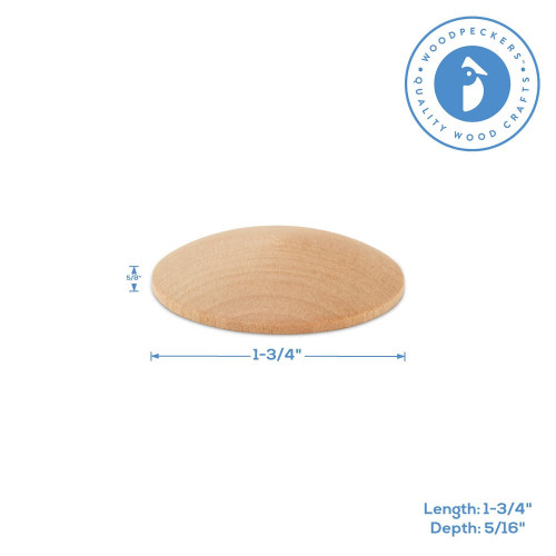 Woodpeckers Crafts 1-3/4" Domed Wooden Disc 