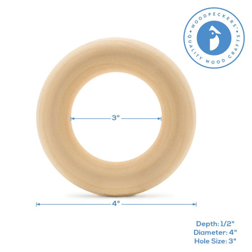 Wholesale GORGECRAFT 40Pcs 50mm/2 inch Unfinished Solid Wooden Rings Round  Natural Wood Rings Macrame Wooden Rings for Craft Jewelry Making Rings  Pendant Connectors 