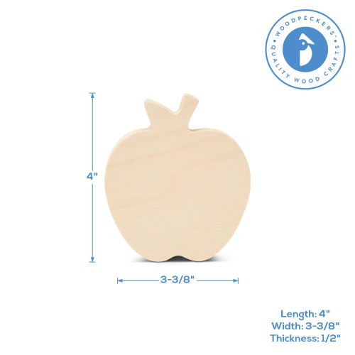 Woodpeckers Crafts Chunky Apple Cutout 
