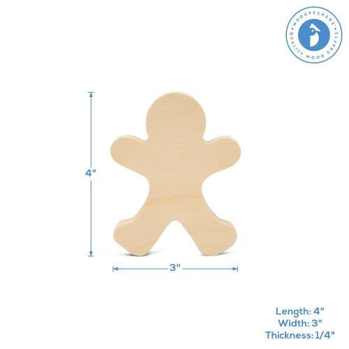 Woodpeckers Crafts Chunky Gingerbread Man Cutout 