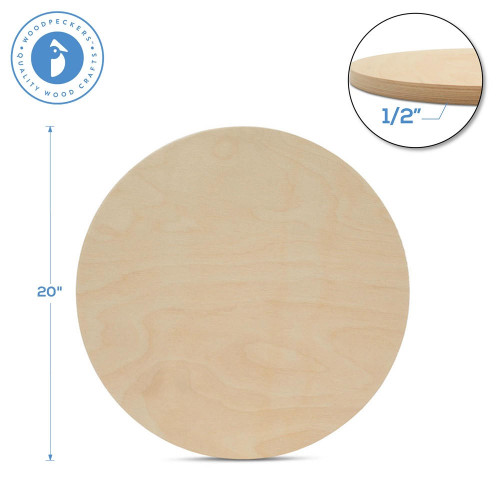 Woodpeckers Wooden Circle Cutouts, 20" x 1/2" Thick 