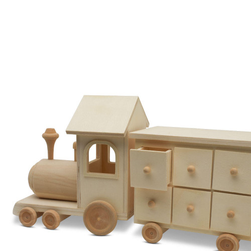 Santa Christmas Train Set - Wood Blanks for Crafting and Painting