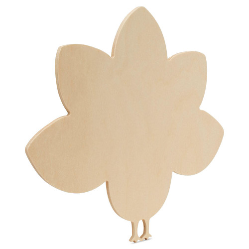 Woodpeckers Wooden Whimsical Turkey Cutout, 8" x 8.7" 