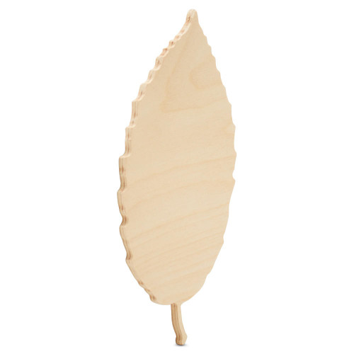 Woodpeckers Wooden Leaf Cutout, 8" x 4" 