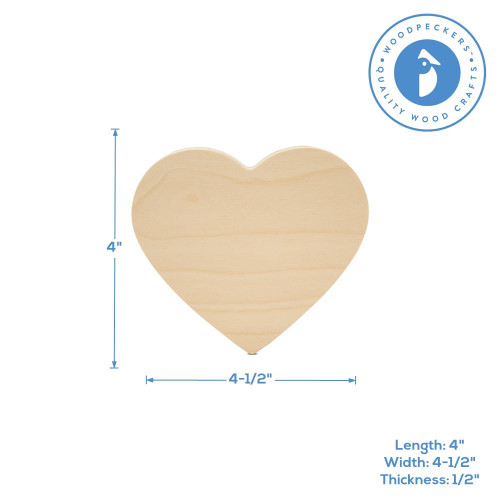 Woodpeckers Crafts Chunky Heart Cutout 