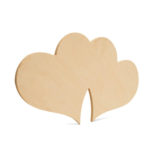 Woodpeckers Wooden Double Heart Cutout, 18" x 10" 