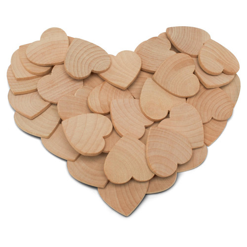 Woodpeckers Wooden Heart Cutout, 1-1/2" x 1/4" thick 