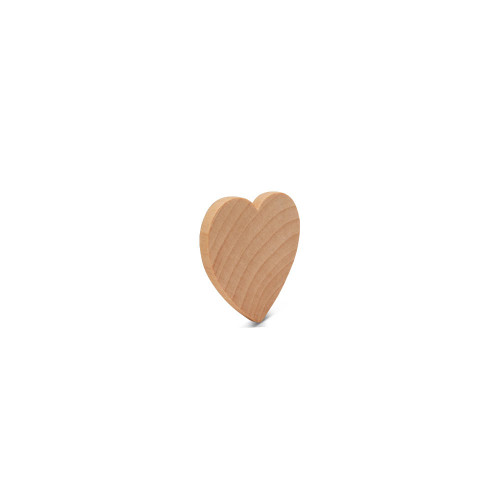 Woodpeckers Wooden Heart Cutout, 1-1/2" x 1/4" thick 