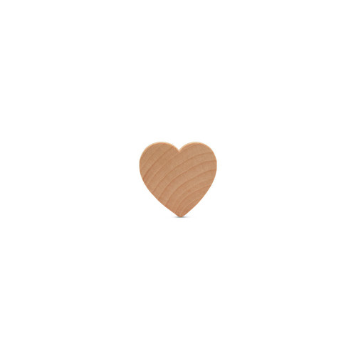 100 Packs 3 Inches Wide 1/8 Inch Thick Wooden Heart Cutouts, Unfinished