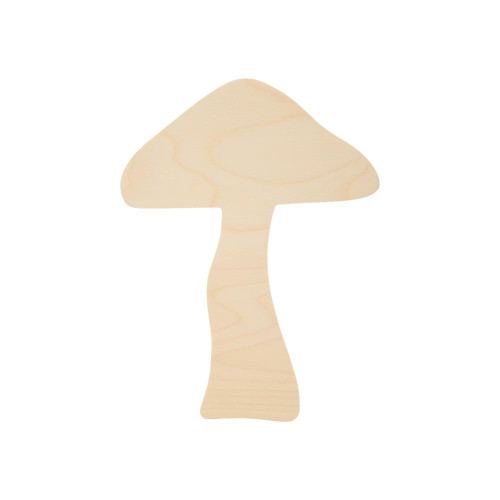 Woodpeckers Crafts Wood Mushroom Cutout,  6" 