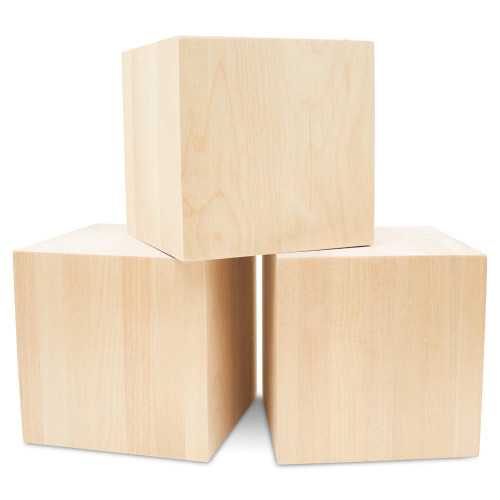 Woodpeckers Crafts 6” Large Wood Cube, 