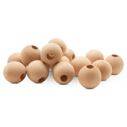 BigOtters 560PCS Wooden Beads for Crafts, Natural Round Beads 7 Sizes  Unfinished Wood Beads Bulk 25, 20, 16, 14, 12, 10, 8mm Beads for Garland  Macrame