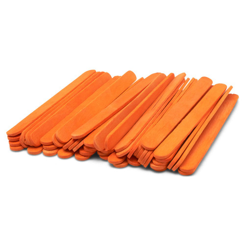 Wood Craft Popsicle Sticks 4-½”, Orange