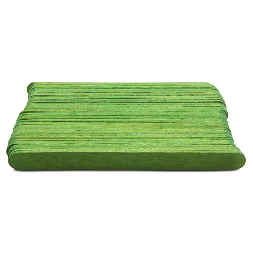 Woodpeckers Crafts 4-1/2" Green Wooden Popsicle Sticks, Pack Of 100 