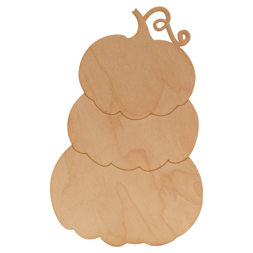 Woodpeckers Crafts Wood Stacked Pumpkins Cutout, 12” 