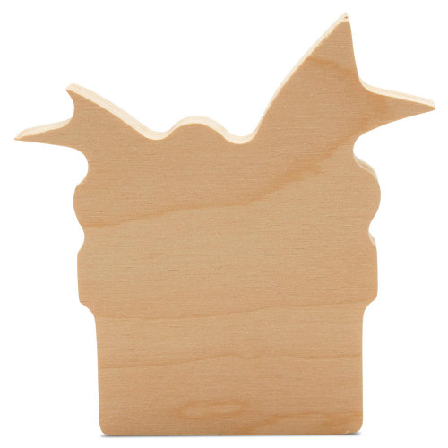 Trimits Wooden Craft Shapes Teddy Natural 5 x 6 x 1cm - Abakhan