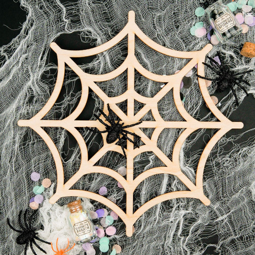 Woodpeckers Crafts Wood Spider Web Cutout 