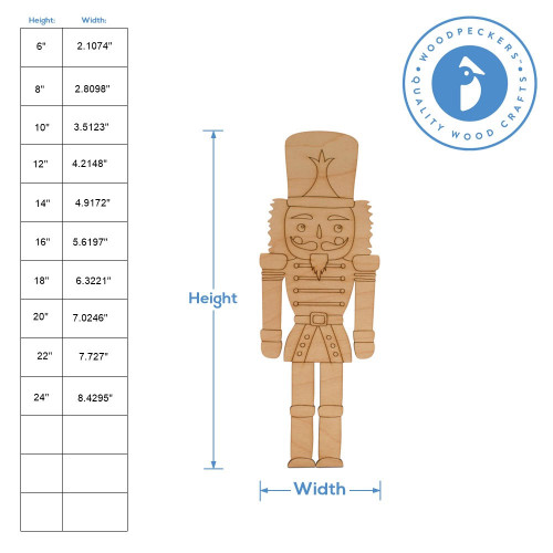 Woodpeckers Crafts Nutcracker Cutout with Detail 