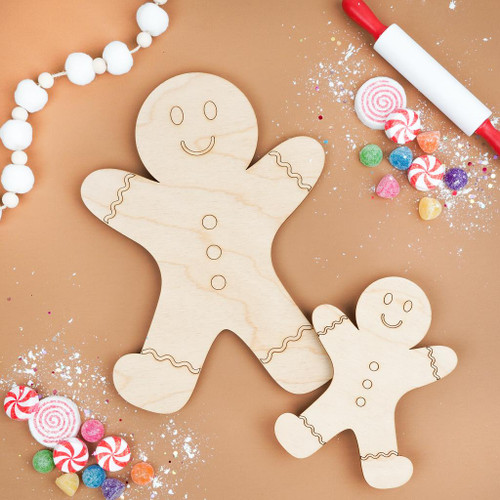 Woodpeckers Crafts Gingerbread Man Cutout with “Icing” 
