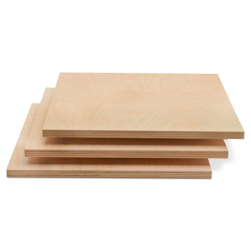 Baltic Birch Plywood, 6 mm 1/4 x 12 x 24 Inch Craft Wood, Box of 50 B/BB  Grade Baltic Birch Sheets, Perfect for Laser, CNC Cutting and Wood Burning,  by Woodpeckers 