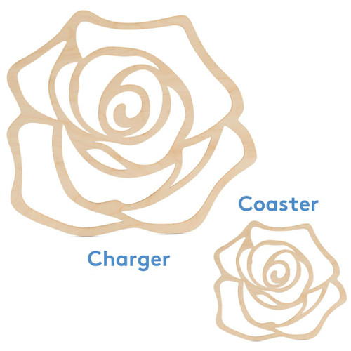 Woodpeckers Crafts Rose Silhouette Cutout (for Coasters and Chargers) 