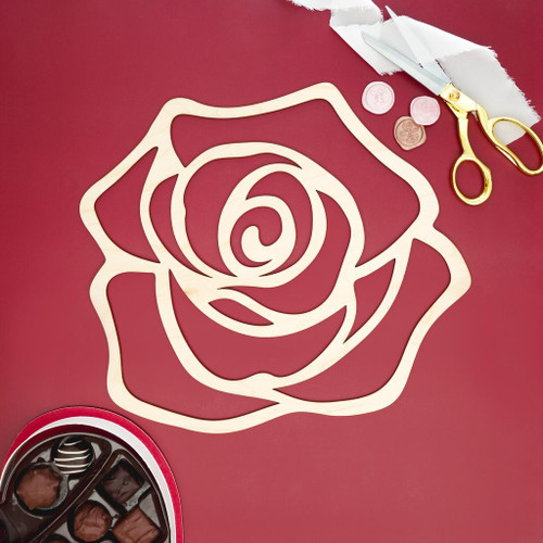 Woodpeckers Crafts Rose Silhouette Cutout (for Coasters and Chargers) 