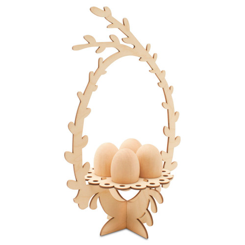  4-Egg Display Kit With Eggs, Bird Nest Style 