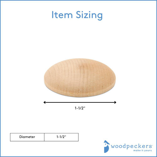 Woodpeckers Crafts 1-1/2" Domed Wooden Disc 