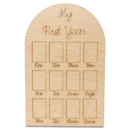 Woodpeckers Crafts "My First Year" Baby Milestone Picture Frame, Oval Style 