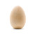 Woodpeckers Crafts 3-1/4" Wooden Egg, Flat Bottoms 